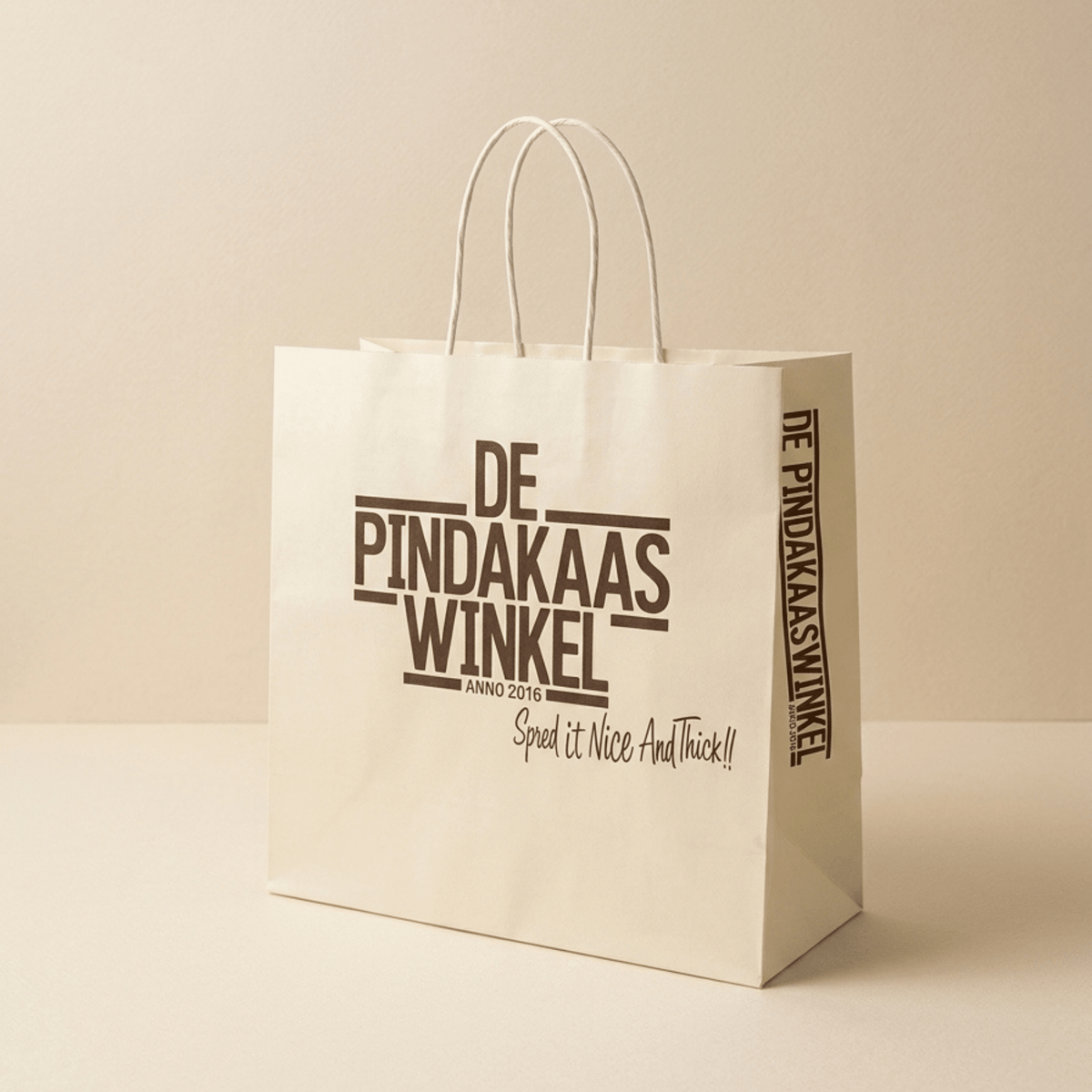 De Pindakaaswinkel 厚磅紙袋 - De Pindakaaswinkel 荷蘭品達花生醬De Pindakaaswinkel 厚磅紙袋