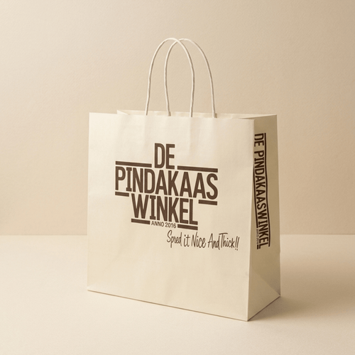 De Pindakaaswinkel 厚磅紙袋 - De Pindakaaswinkel 荷蘭品達花生醬De Pindakaaswinkel 厚磅紙袋